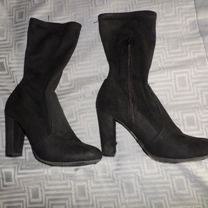 Black Suede Sock Boots